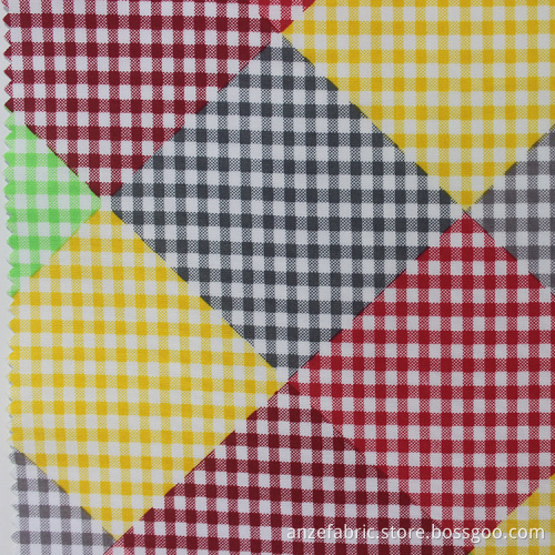 Customized 100% Cotton Poplin Check Fabric for shirt